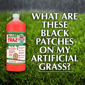 what are the black patches on my artificial grass